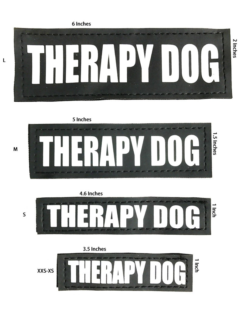 Albcorp Reflective Therapy Dog Patches with Hook Backing for Service Animal Vests/Harnesses Large (6 X 2) Inch - Image 2